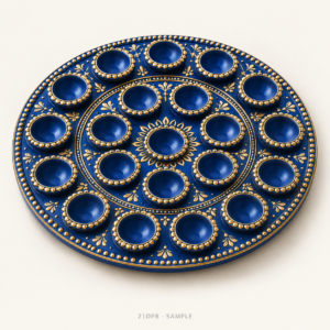 Sample illustration of 21 Diya Plates - Blue (21DPB)