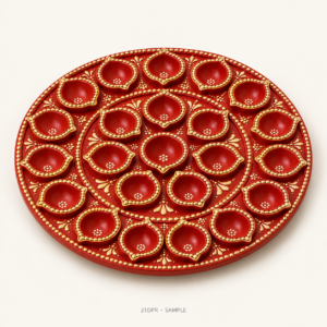 Sample illustration of 21 Diya Plates - Red (21DPR)