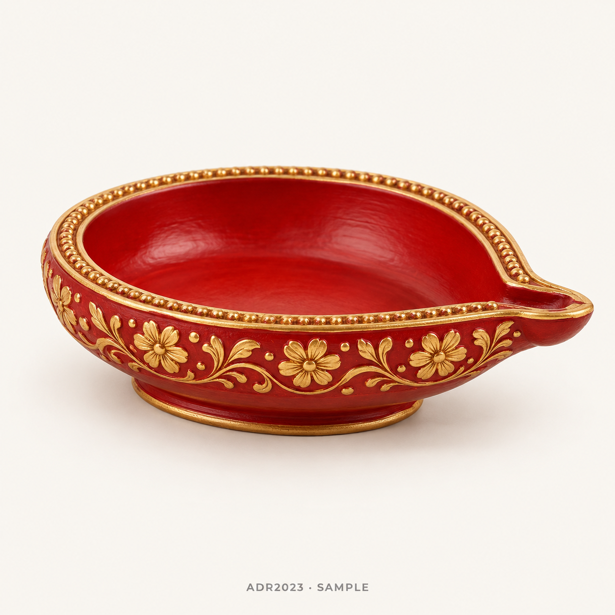Sample illustration of Akhand Diya - Red