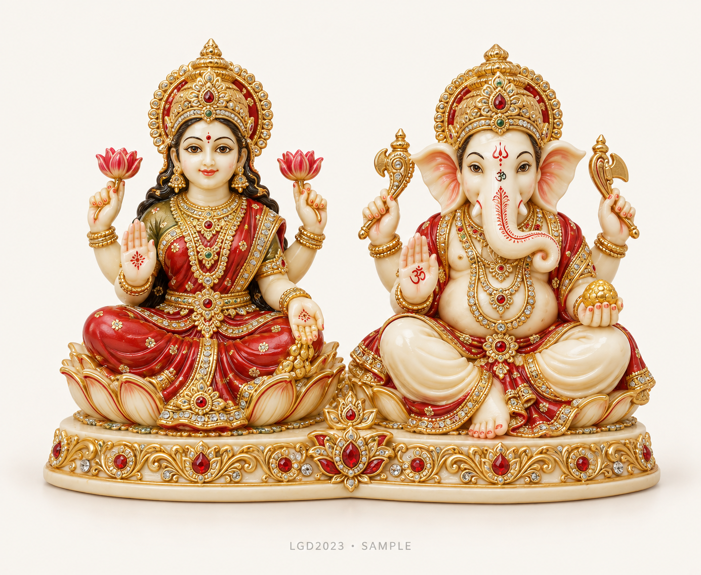 Sample illustration of Lakshmi Ganesh Decorated Murthi (LGD2023)