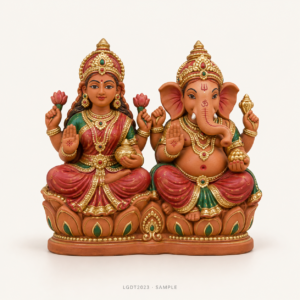Sample illustration of Lakshmi Ganesh Decorated Terracotta Murthi (LGDT2023)